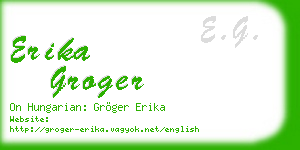 erika groger business card